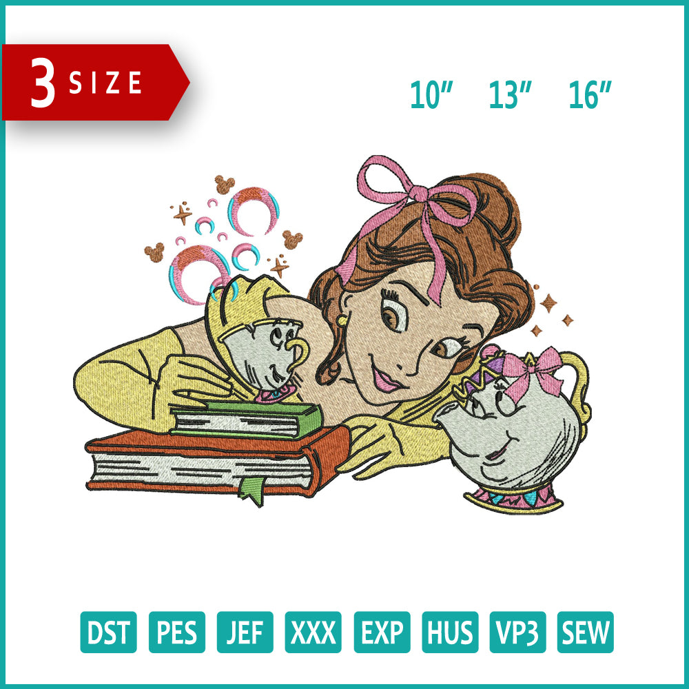 Belle v3 Embroidery Files - 3 Size's