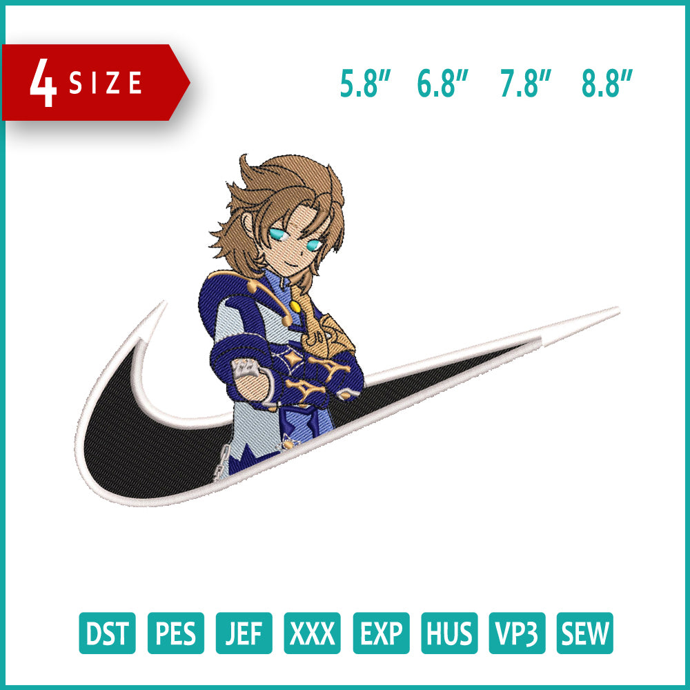 Albedo Swoosh Embroidery Design Files - 4 Size's