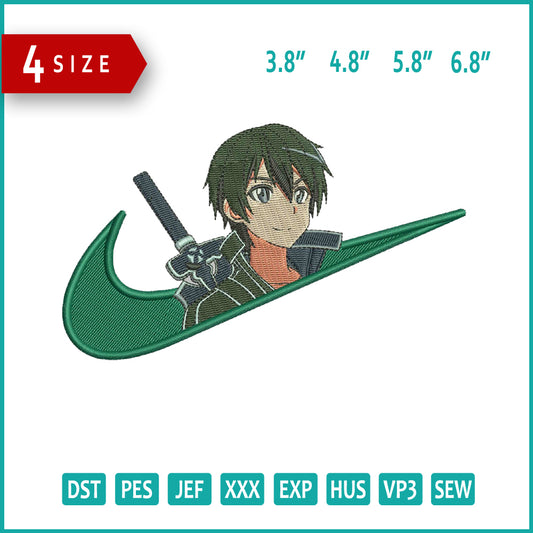 Kazuto Kirigaya Embroidery Design Files - 4 Size's