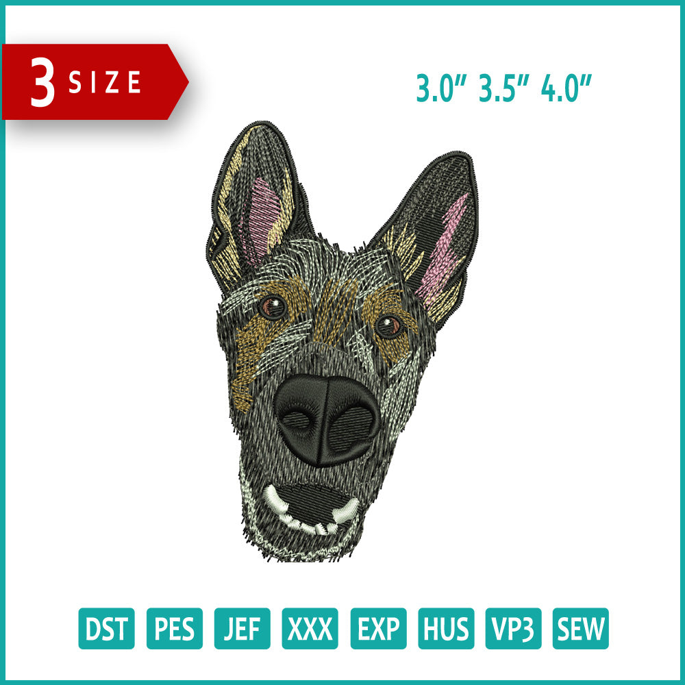 Dog v22 Embroidery Design Files - 3 Size's