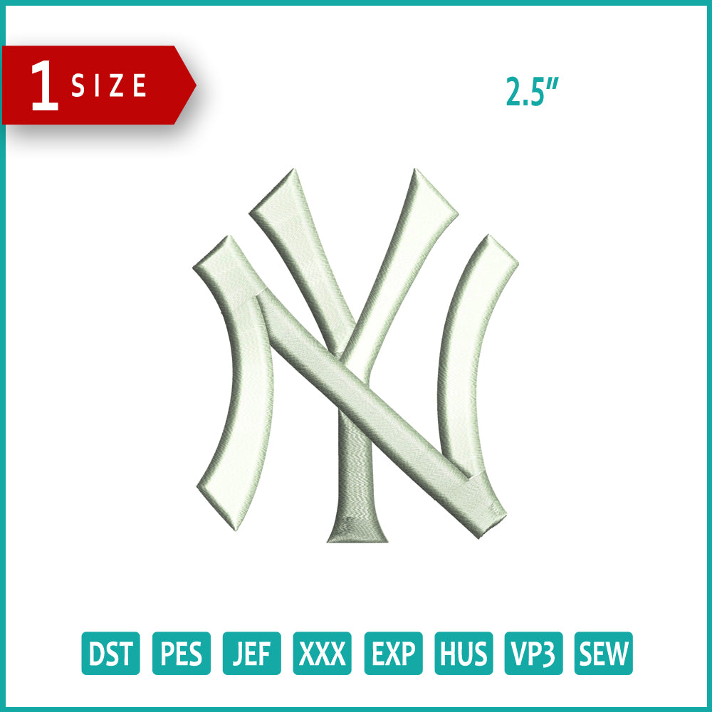 New York Yankees 3D Embroidery Design Files - 3 Size's
