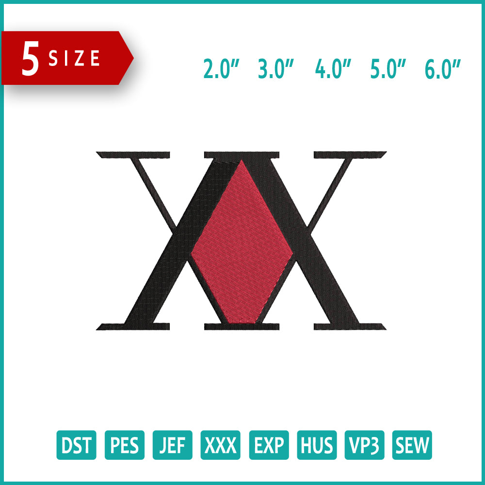 Hunter X Hunter Embroidery Design Files - 5 Size's
