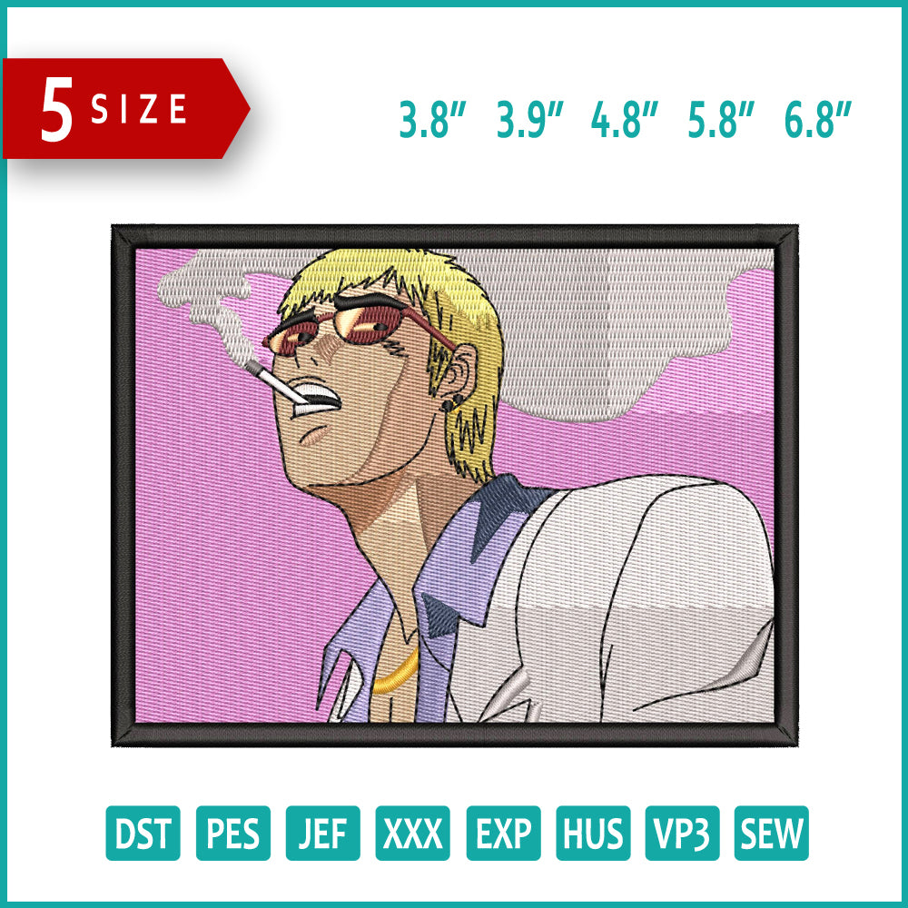 Great Teacher Onizuka Embroidery Design Files - 5 Size's