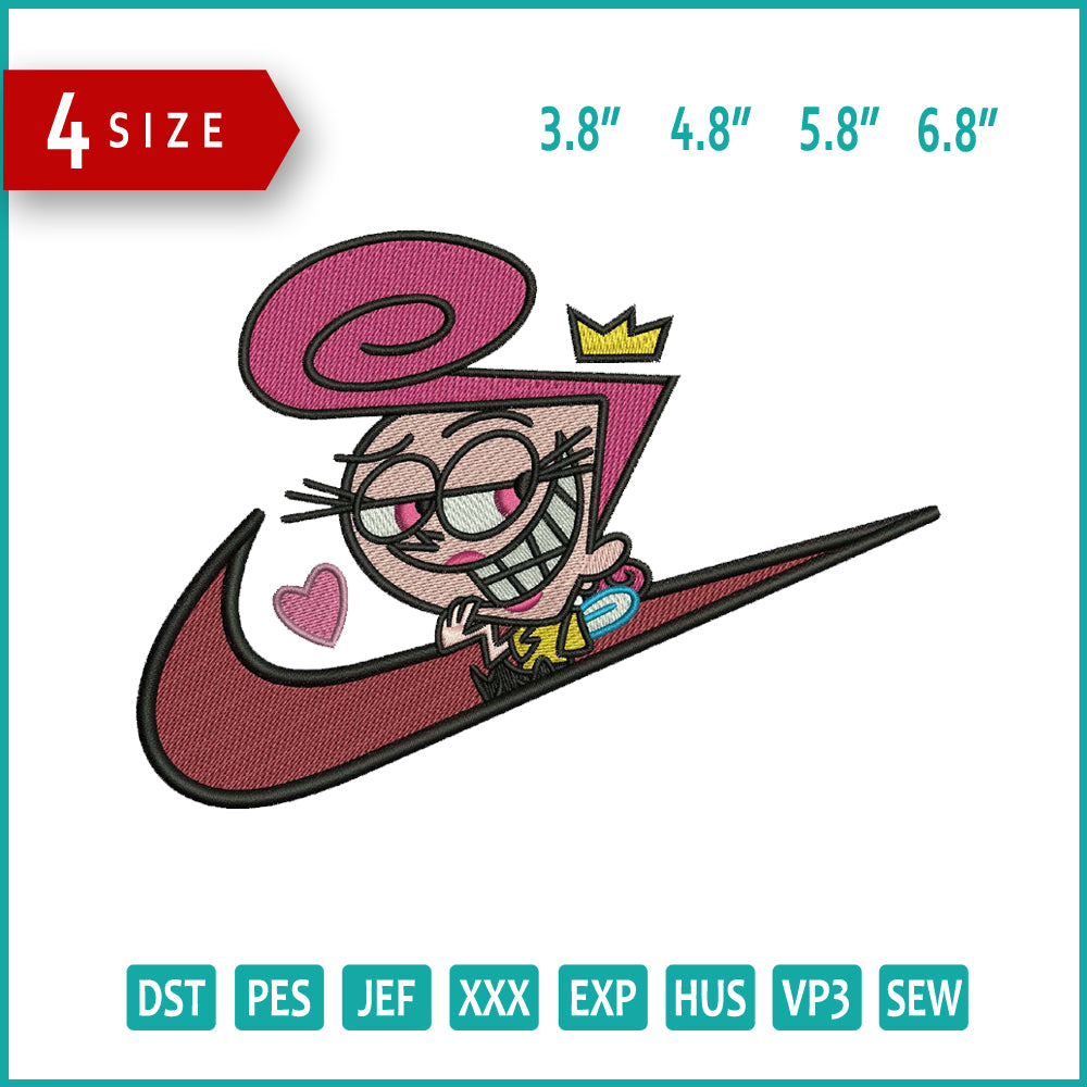 Wanda Swoosh v3 Embroidery Design Files - 4 Size's