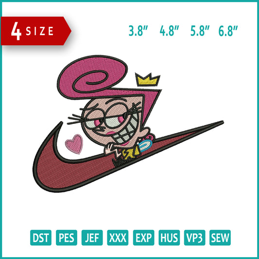Wanda Swoosh v3 Embroidery Design Files - 4 Size's