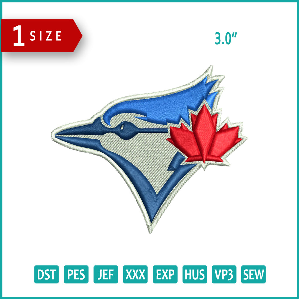 Toronto Blue Jays 3D Embroidery Design Files - 3 Size's