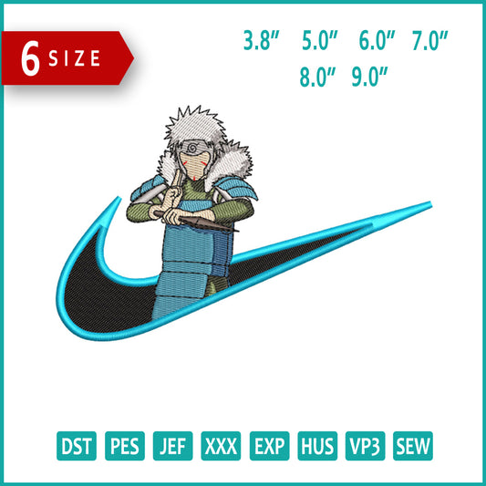 Tobirama Senju Swoosh Embroidery Design Files - 6 Size's