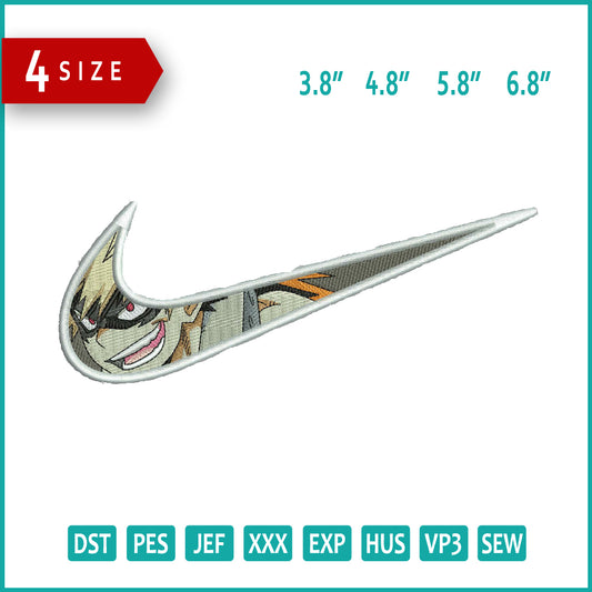 Hashirama Swoosh Embroidery Design Files - 4 Size's