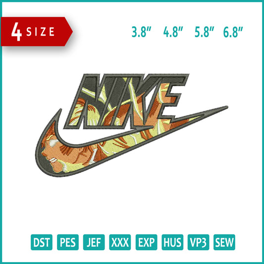 Demon Slayer Swoosh Embroidery Design Files - 4 Size's