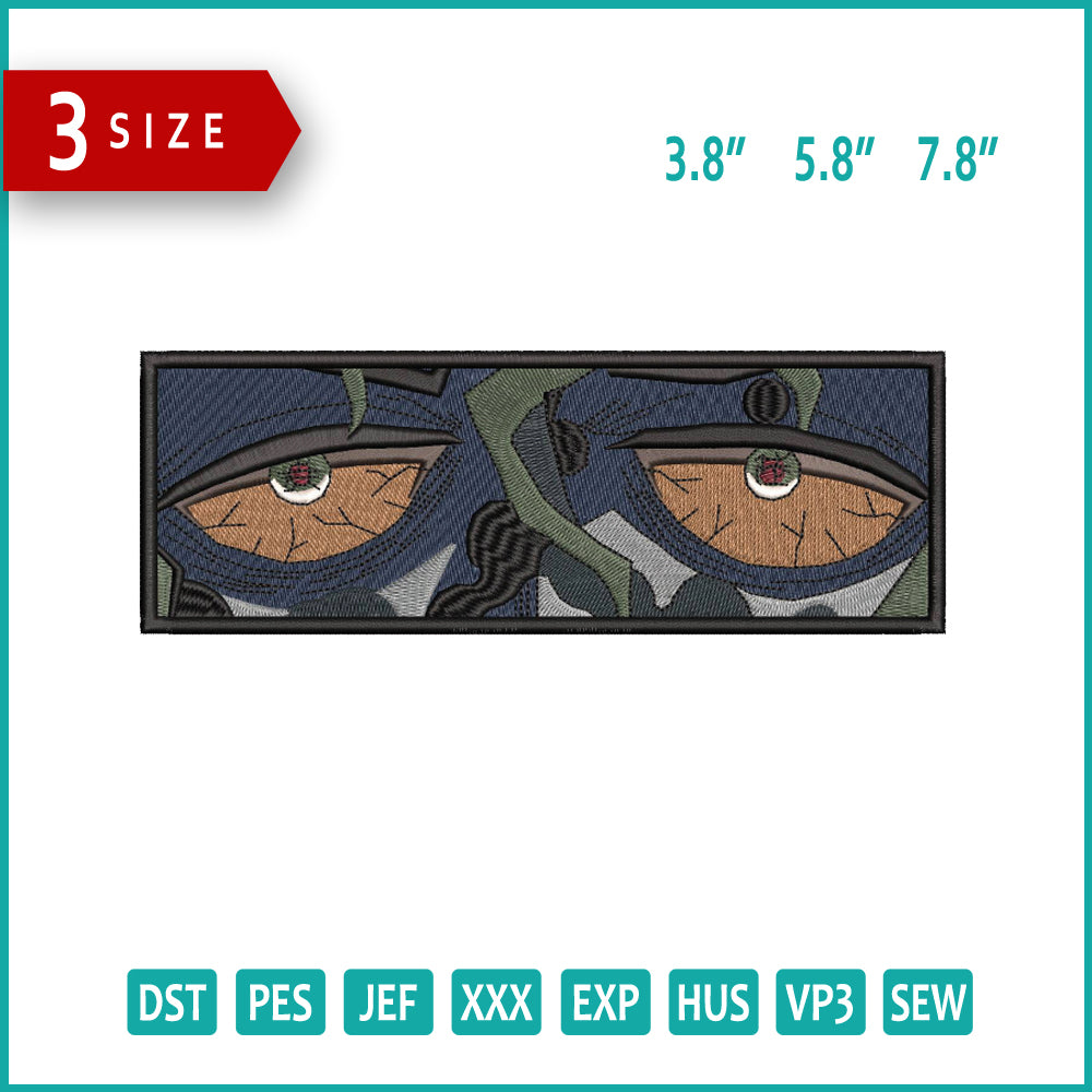 Gyutaro Eye v2 Embroidery Design Files - 3 Sizes