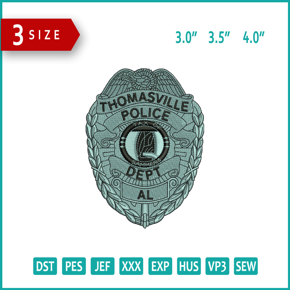 Archivos de diseño de bordado de Thomasville - 3 tamaños
