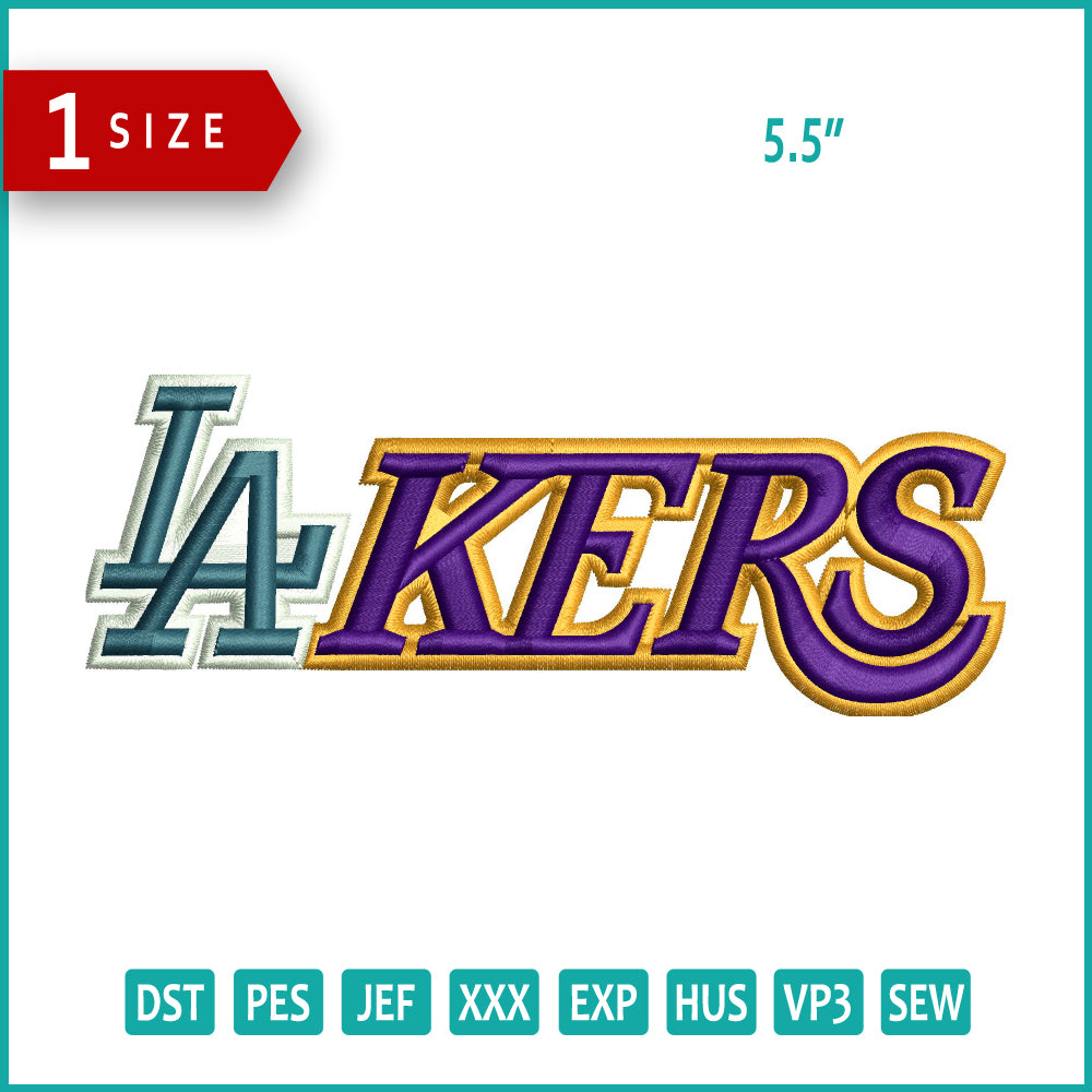 LA Dodgers Kers 3D Embroidery Design Files - 1 Size's