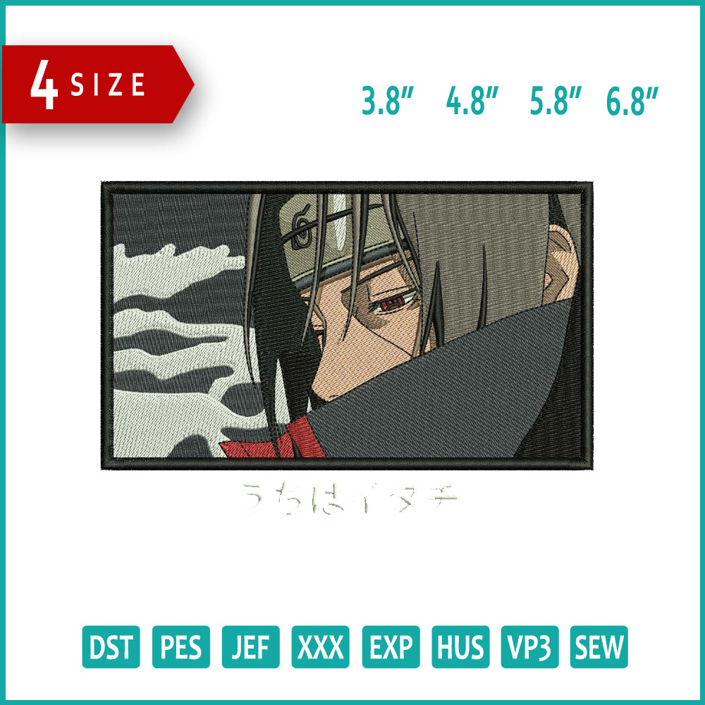 Itachi Uchiha v14 Embroidery Design Files - 4 Size's
