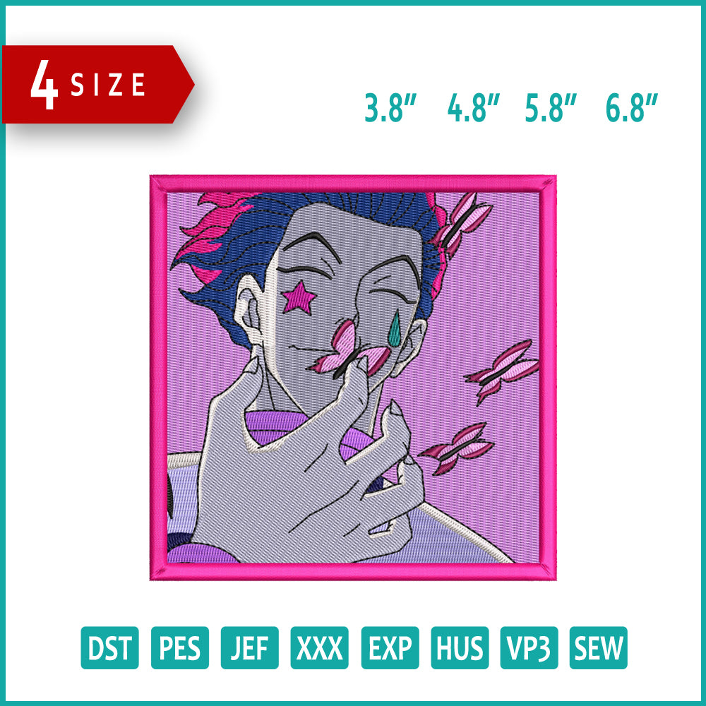Hisoka Embroidery Design Files - 4 Size's