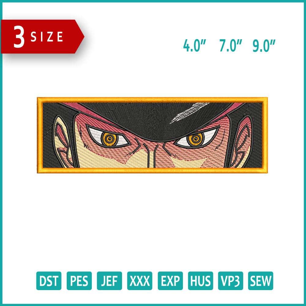 Dracule Mihawk Embroidery Design Files - 3 Size's
