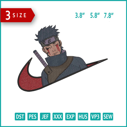 Shisui Uchiha Swoosh Embroidery Design Files - 3 Size's