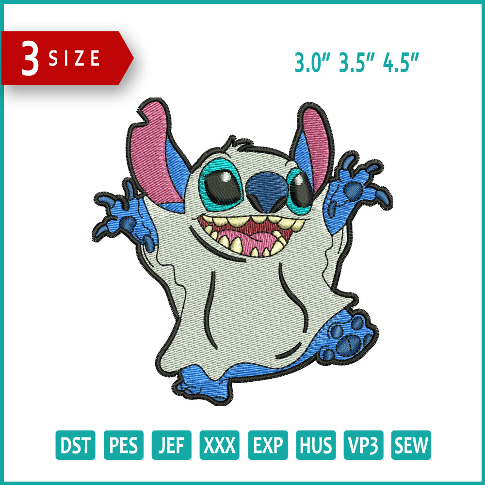 Stitch Ghost v5 Embroidery Files - 3 Size's