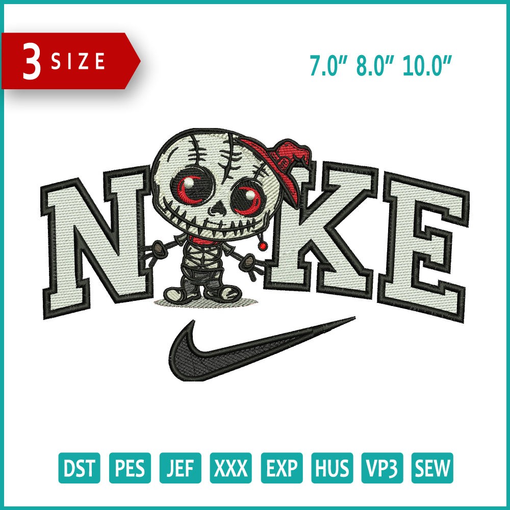 Nike Baby Zombie Embroidery Files - 3 Size's