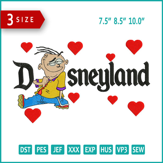 Archivos de diseño de bordado de Eddy Disneyland - 3 tamaños