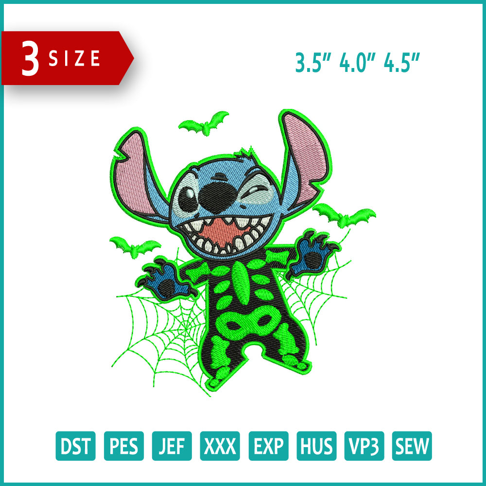 Stitch Electric Shocked Embroidery Files - 3 Size's