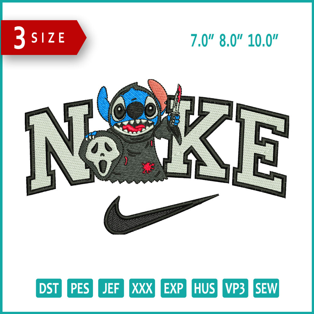 Nike Stitch Ghost v3 Embroidery Files - 3 Size's