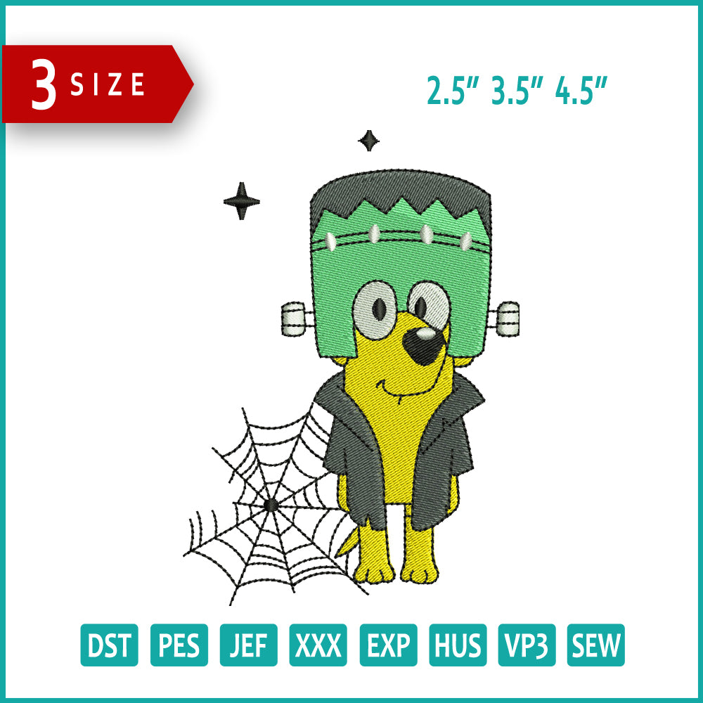 Bingo Ghost Embroidery Files - 3 Size's