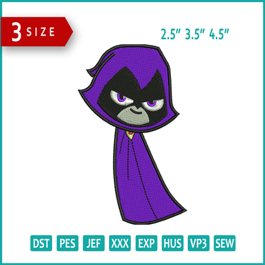 Archivos de diseño de bordado de cuervo - 3 tamaños