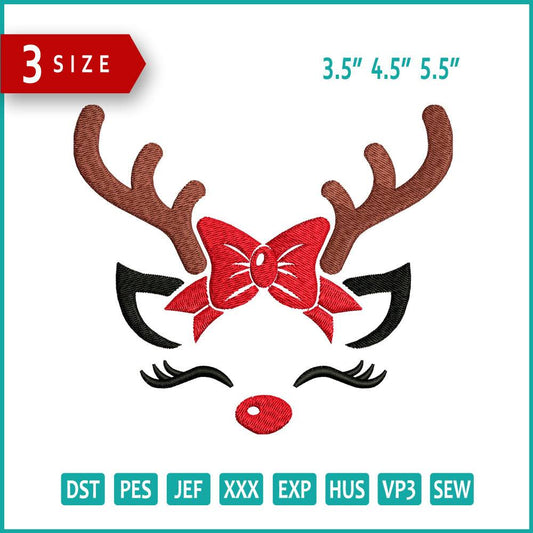 Baby Deer v2 Embroidery Design Files - 3 Size's