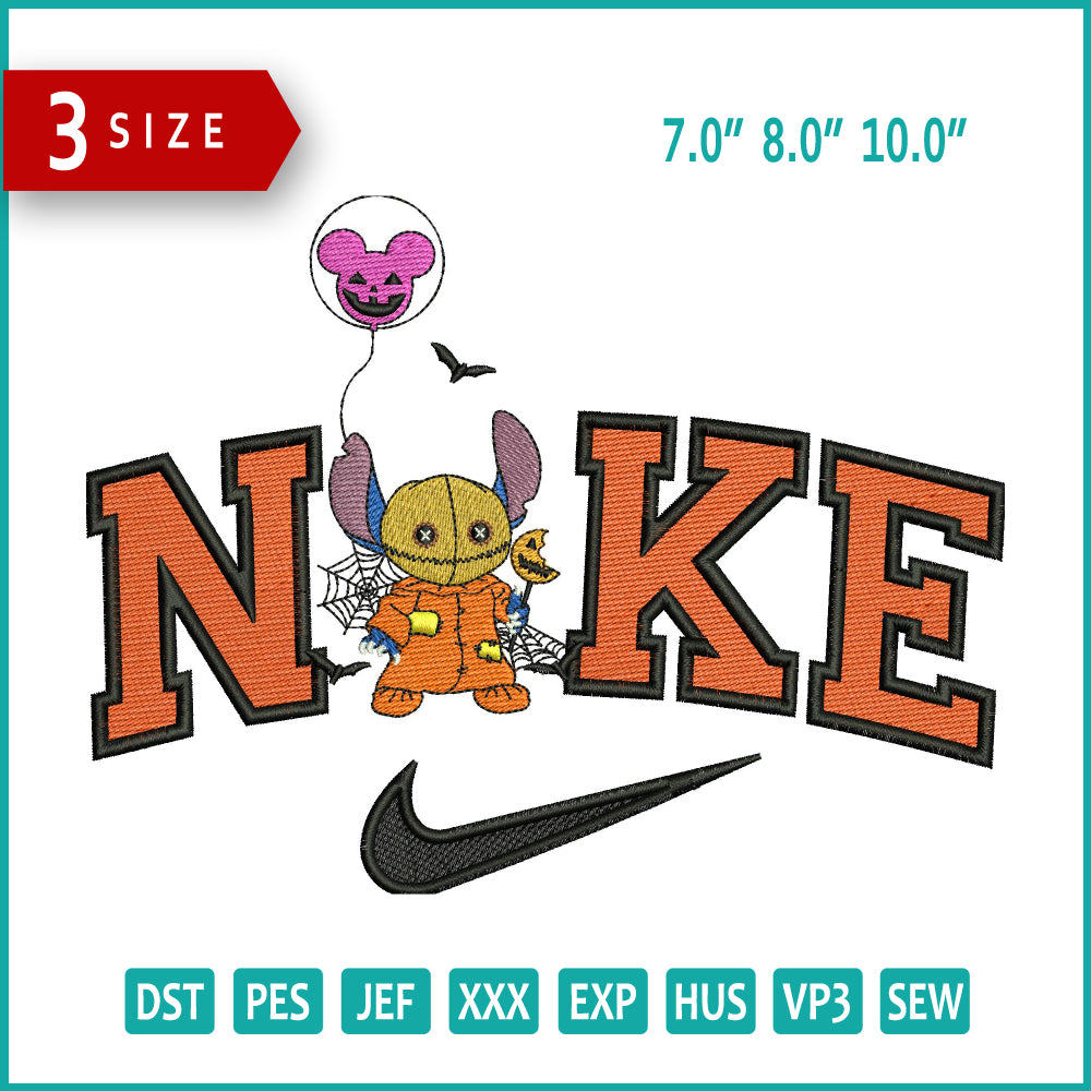 Archivos de bordado de Nike Stitch para cosplay de Sam Trick (3 tamaños)