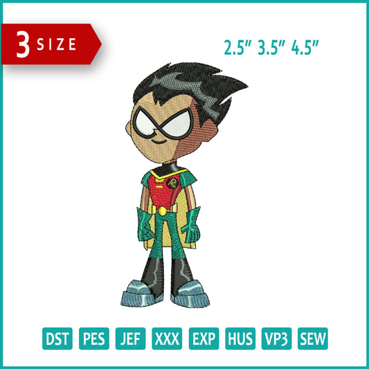 Archivos de diseño de bordado de petirrojo - 3 tamaños