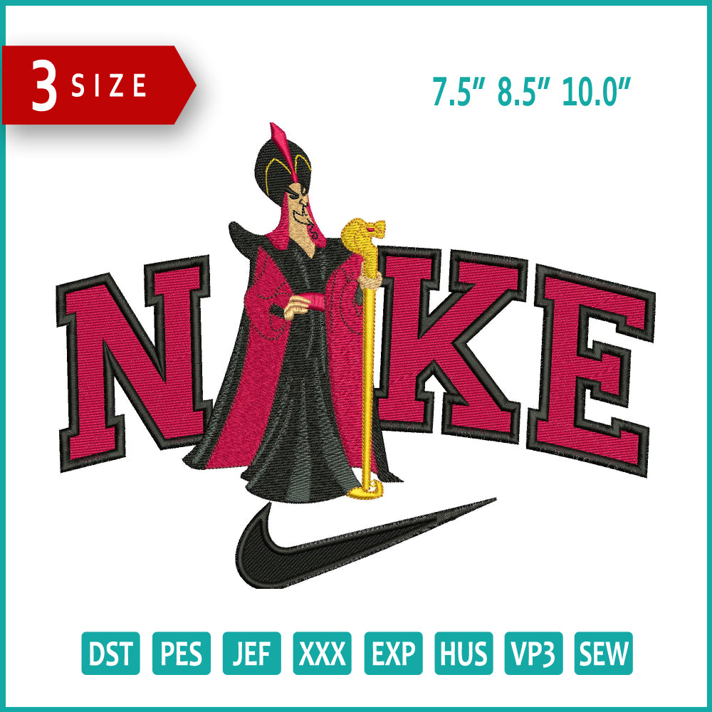 Nike Jafar Embroidery Design Files - 3 Size's