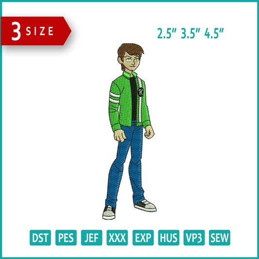 Archivos de diseño de bordado de Ben 10 Alien Force (3 tamaños)