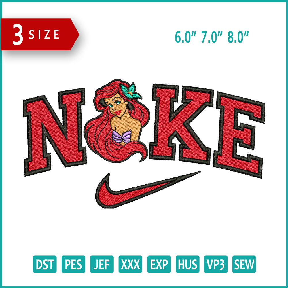 Archivos de diseño de bordado Nike Ariel v3 (3 tamaños)