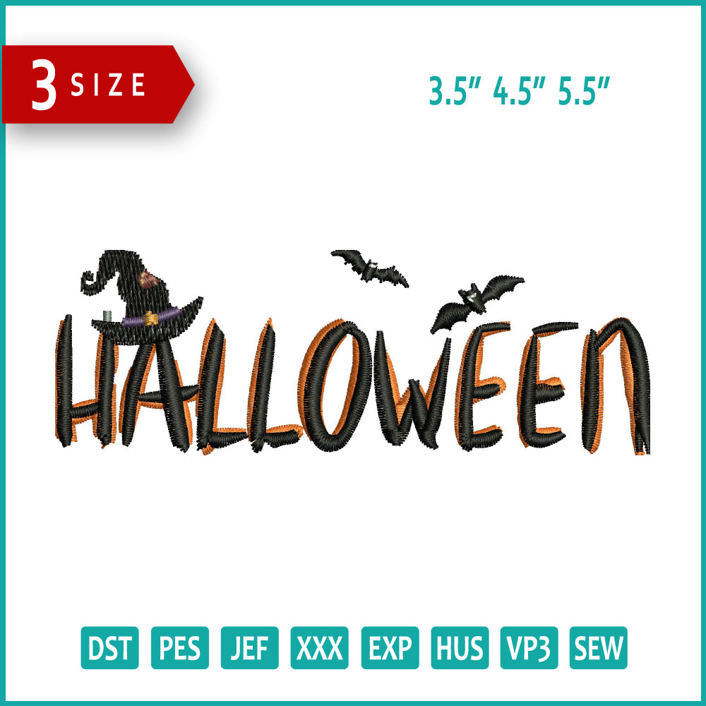 Halloween Embroidery Files - 3 Size's