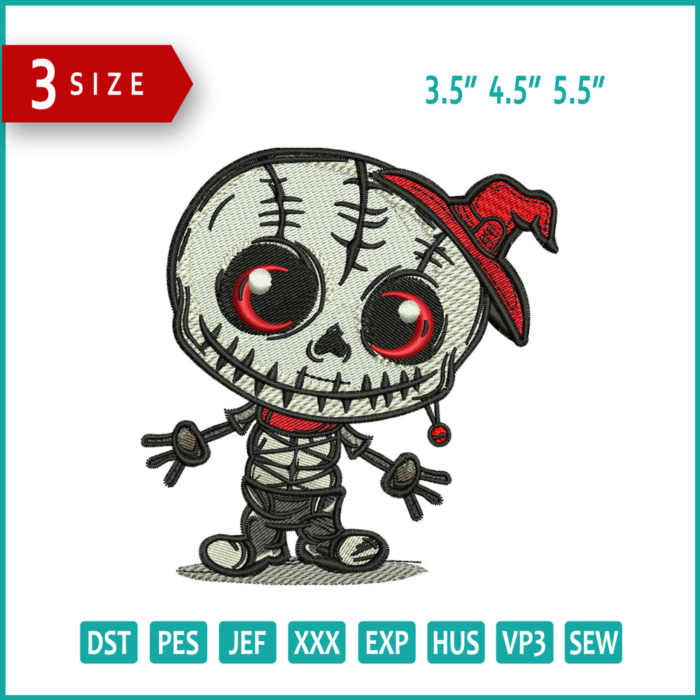 Baby Zombie Embroidery Files - 3 Size's