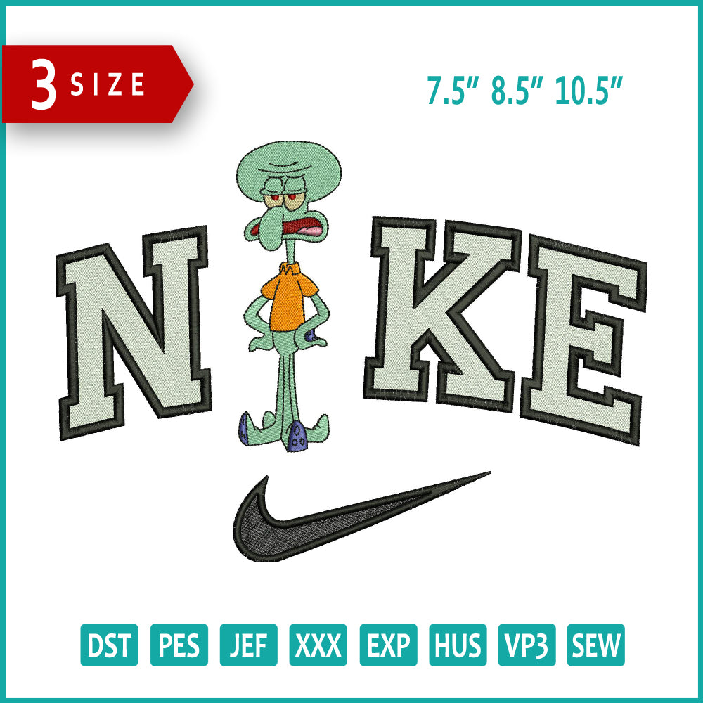 Nike Squidward Embroidery Design Files - 3 Size's – Store