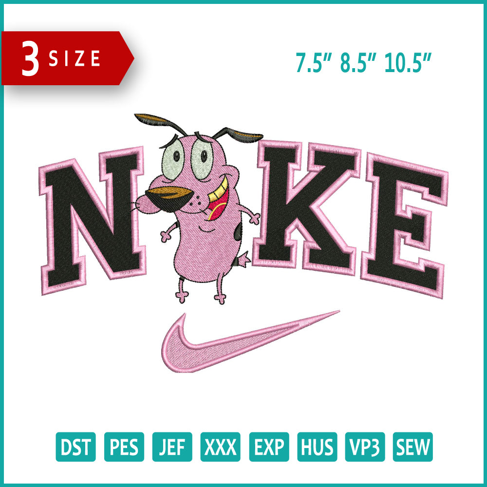 Nike Courage Embroidery Design Files - 3 Size's