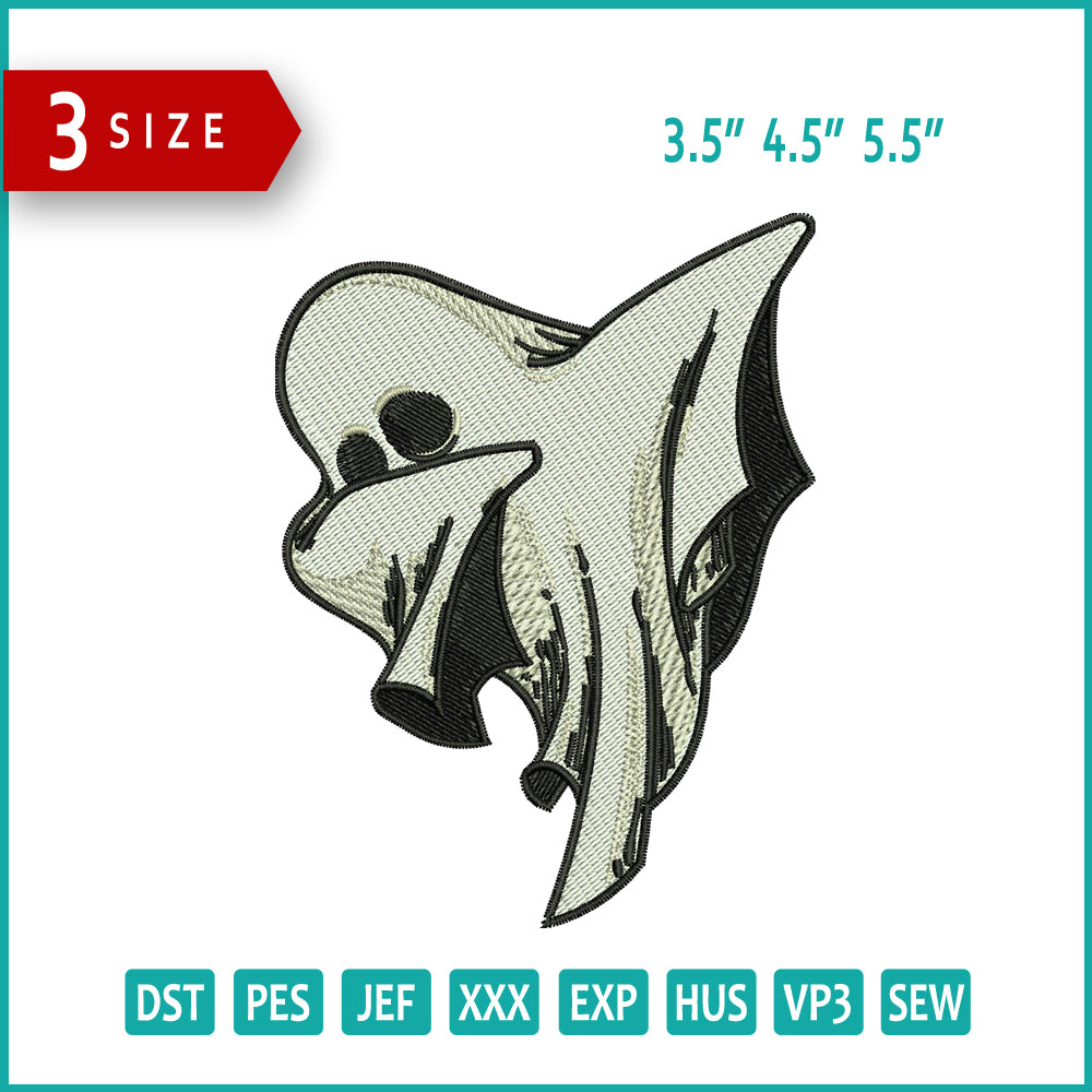 Ghost Dab Embroidery Files - 3 Size's