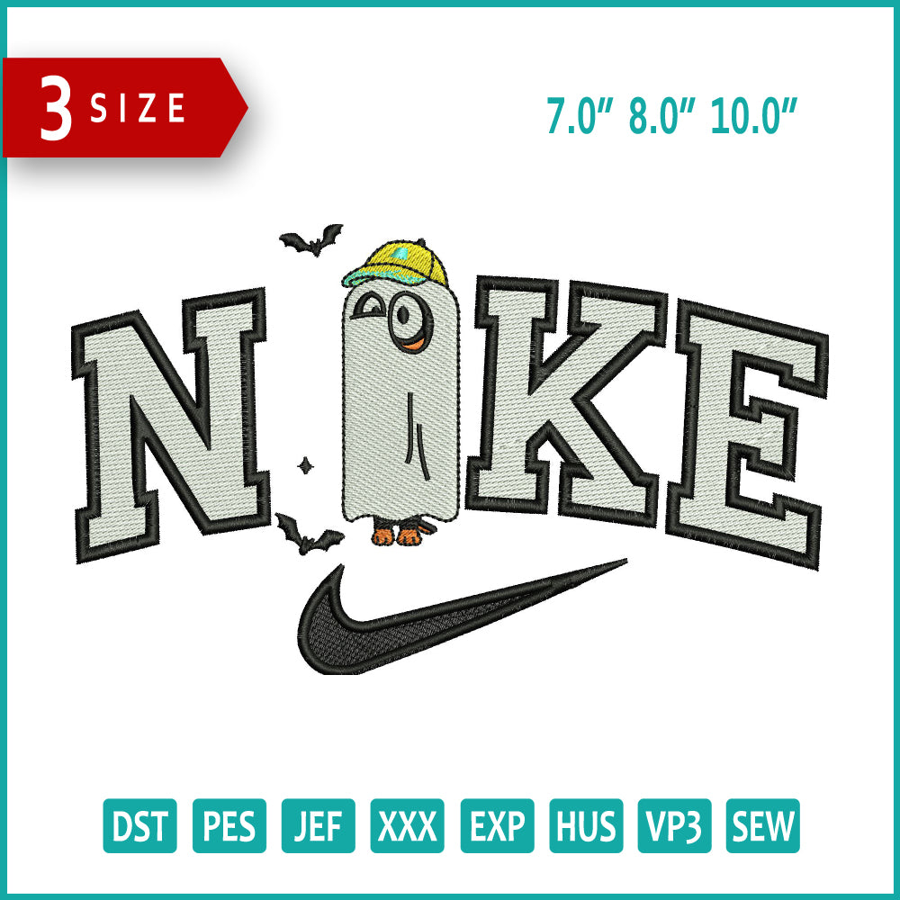 Archivos de bordado Nike Bingo Ghost v2 (3 tallas)