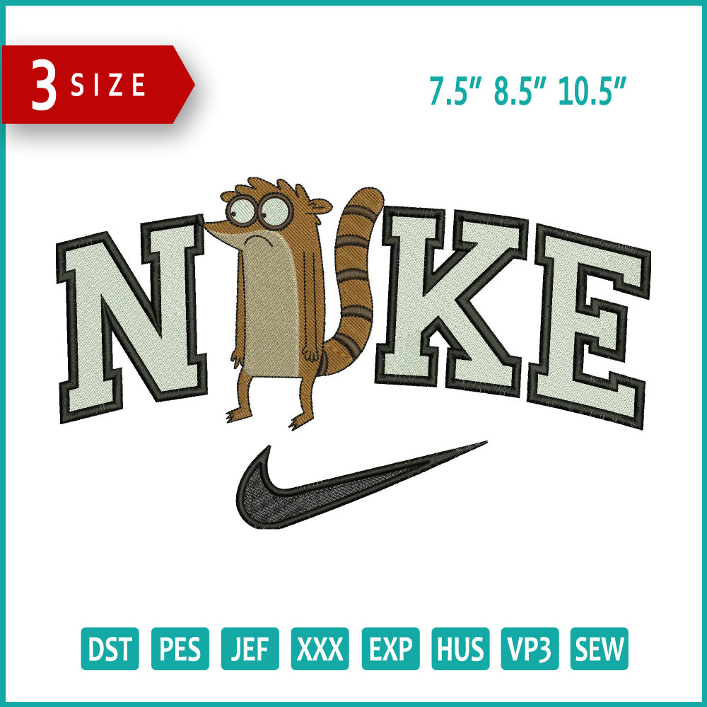 Archivos de diseño de bordado de Nike Rigby (3 tamaños)