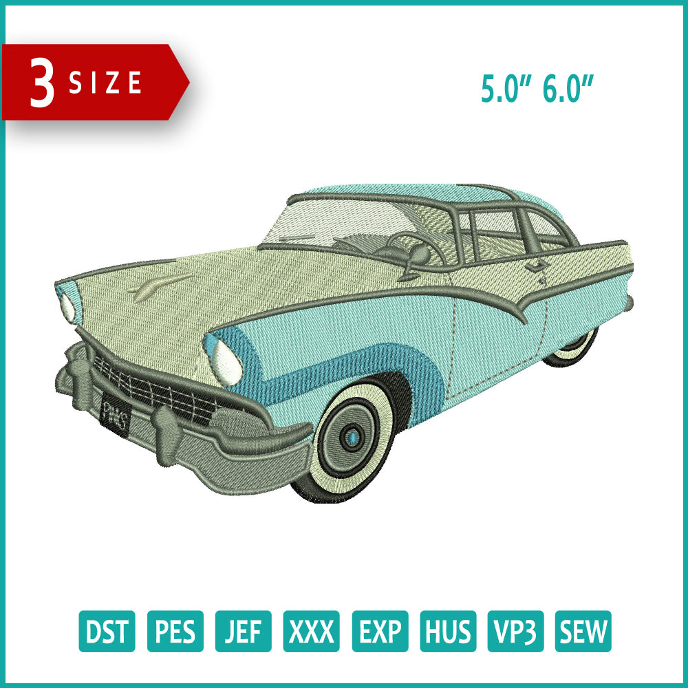 1957 Ford Fairlane Embroidery Design