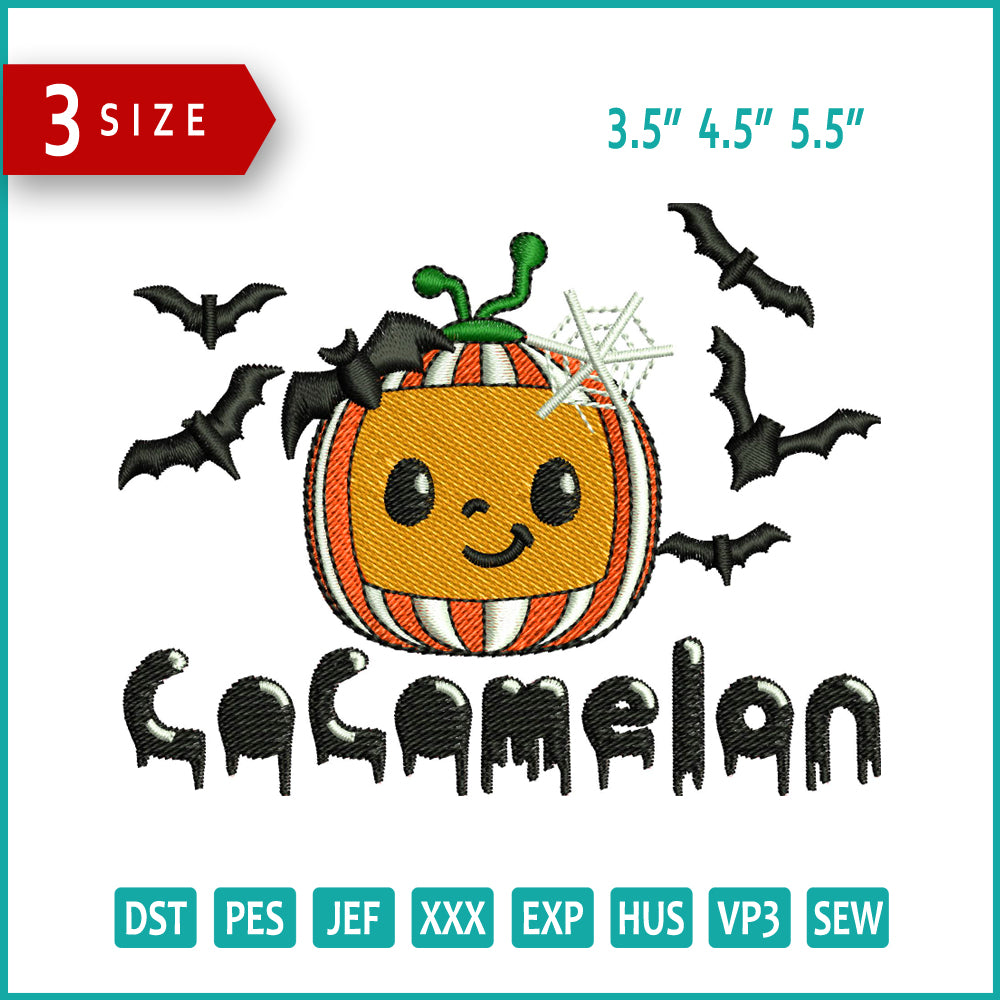Halloween Cocomelon Embroidery Files - 3 Size's
