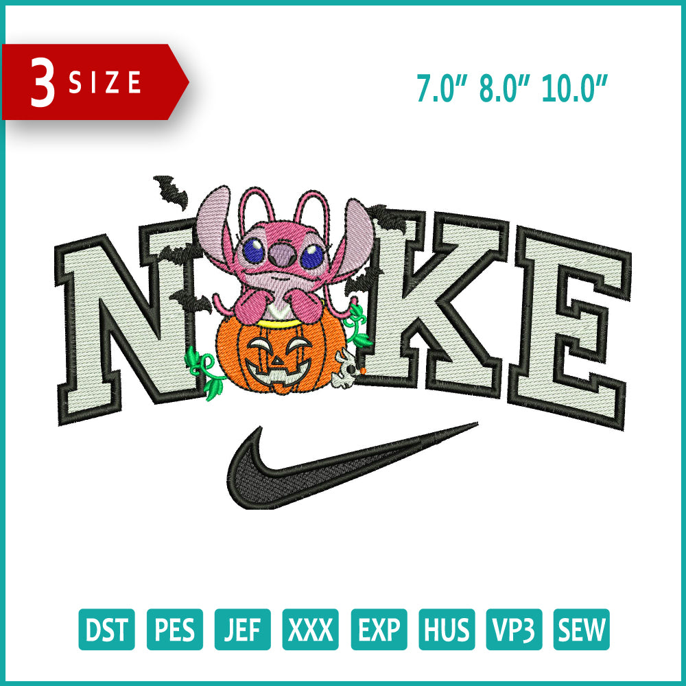 Nike Angel In The Pumpkin Embroidery Files - 3 Size's