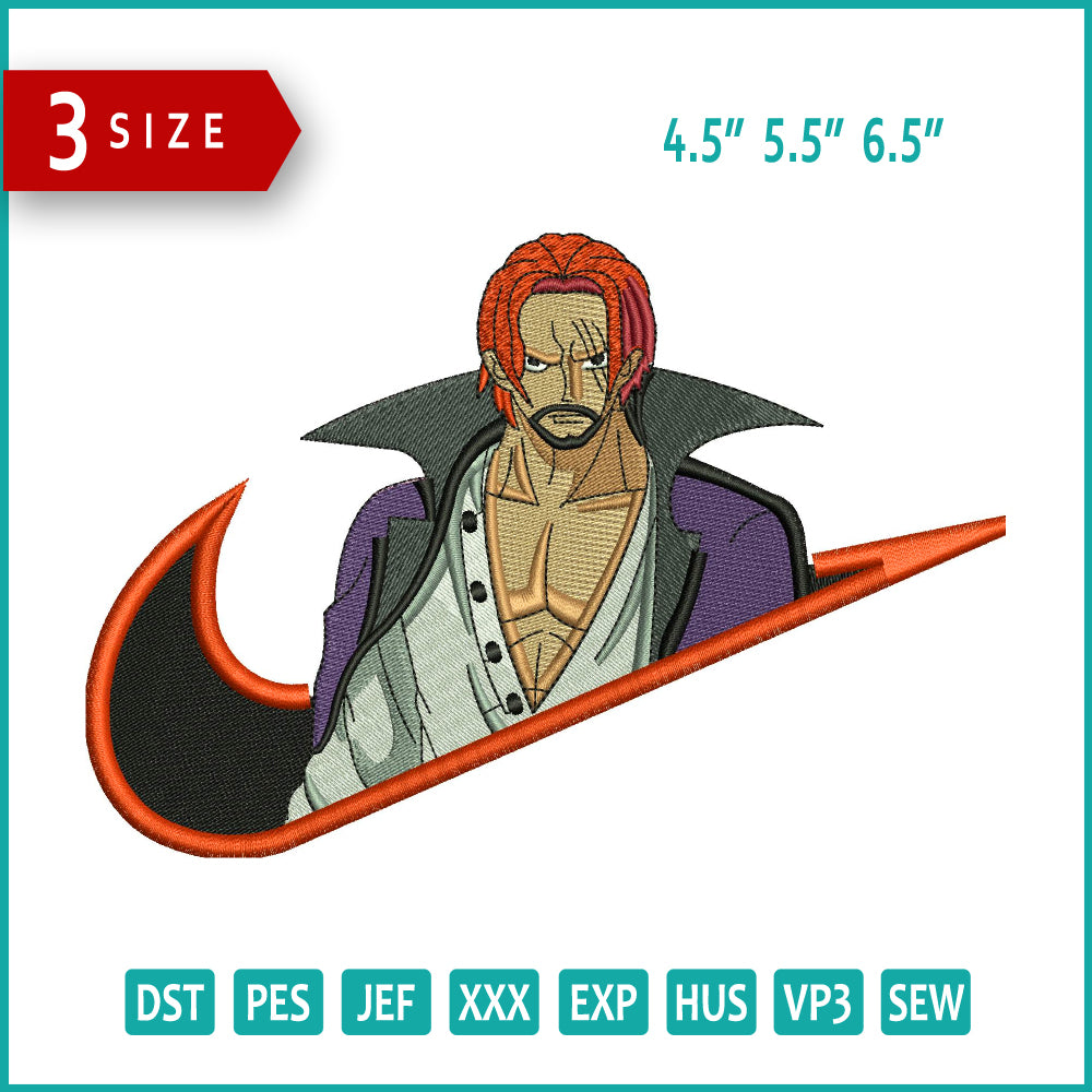 Akagami Shanks Swoosh Embroidery