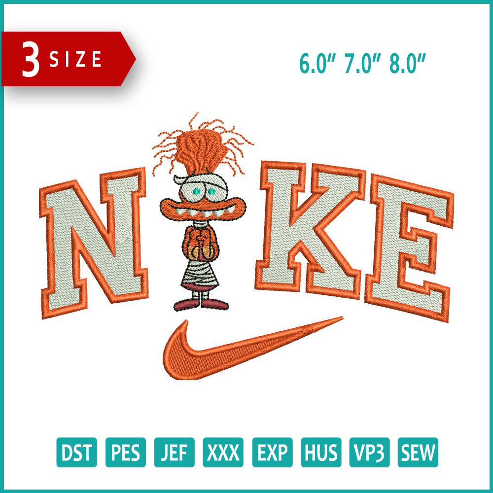 Nike Anxiety Embroidery Files - 3 Size's