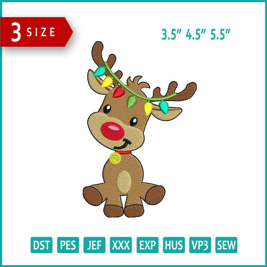 Baby Deer Embroidery Design Files - 3 Size's