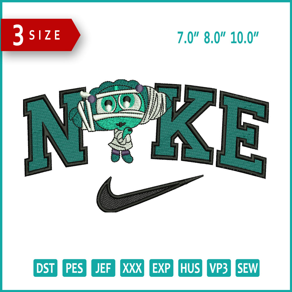 Nike Halloween Envy Embroidery Files - 3 Size's