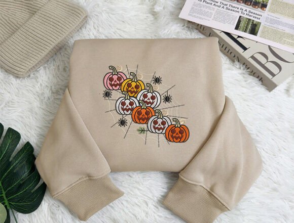 Spooky Pumpkin Family Embroidery Design Files - 5 Size's