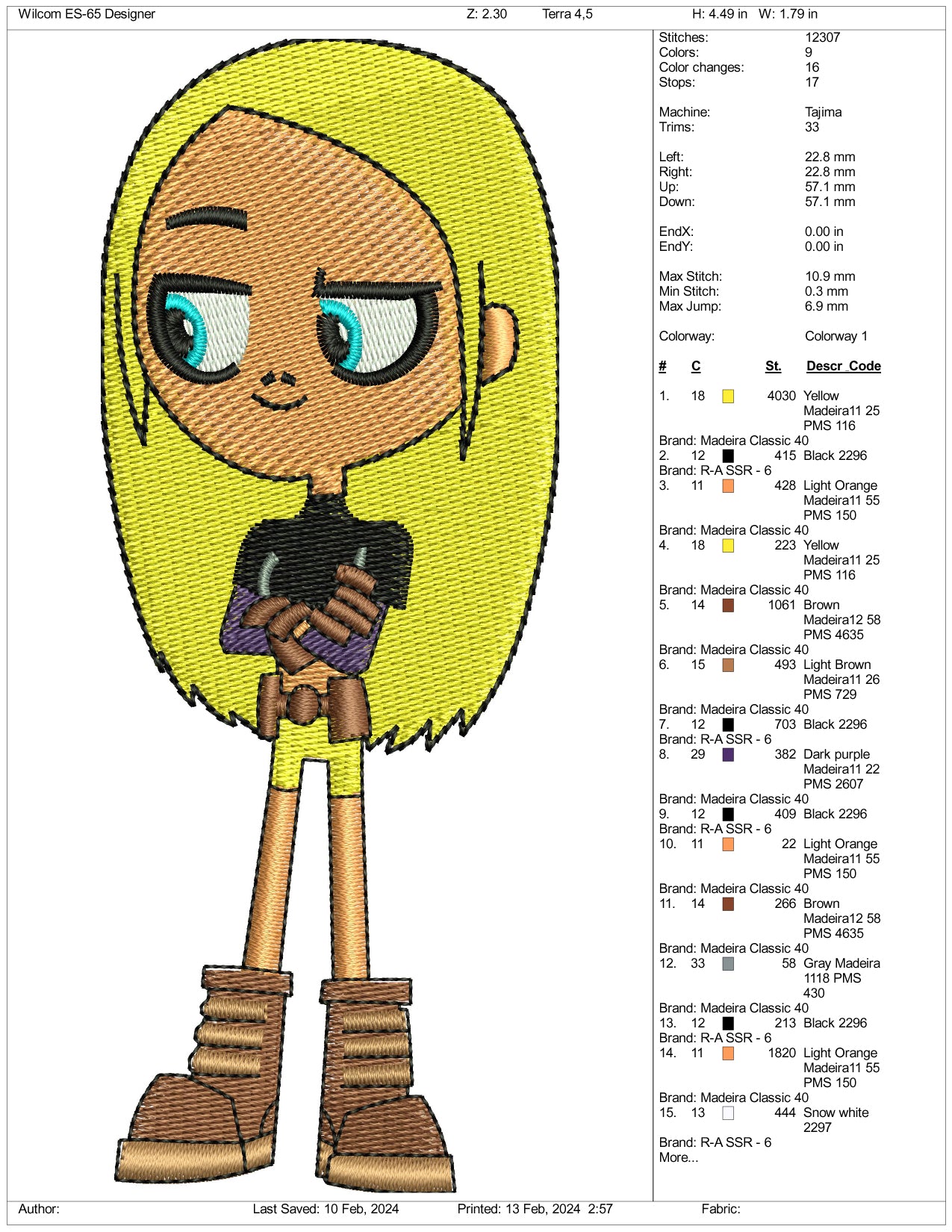 Terra Embroidery Design Files - 3 Size's