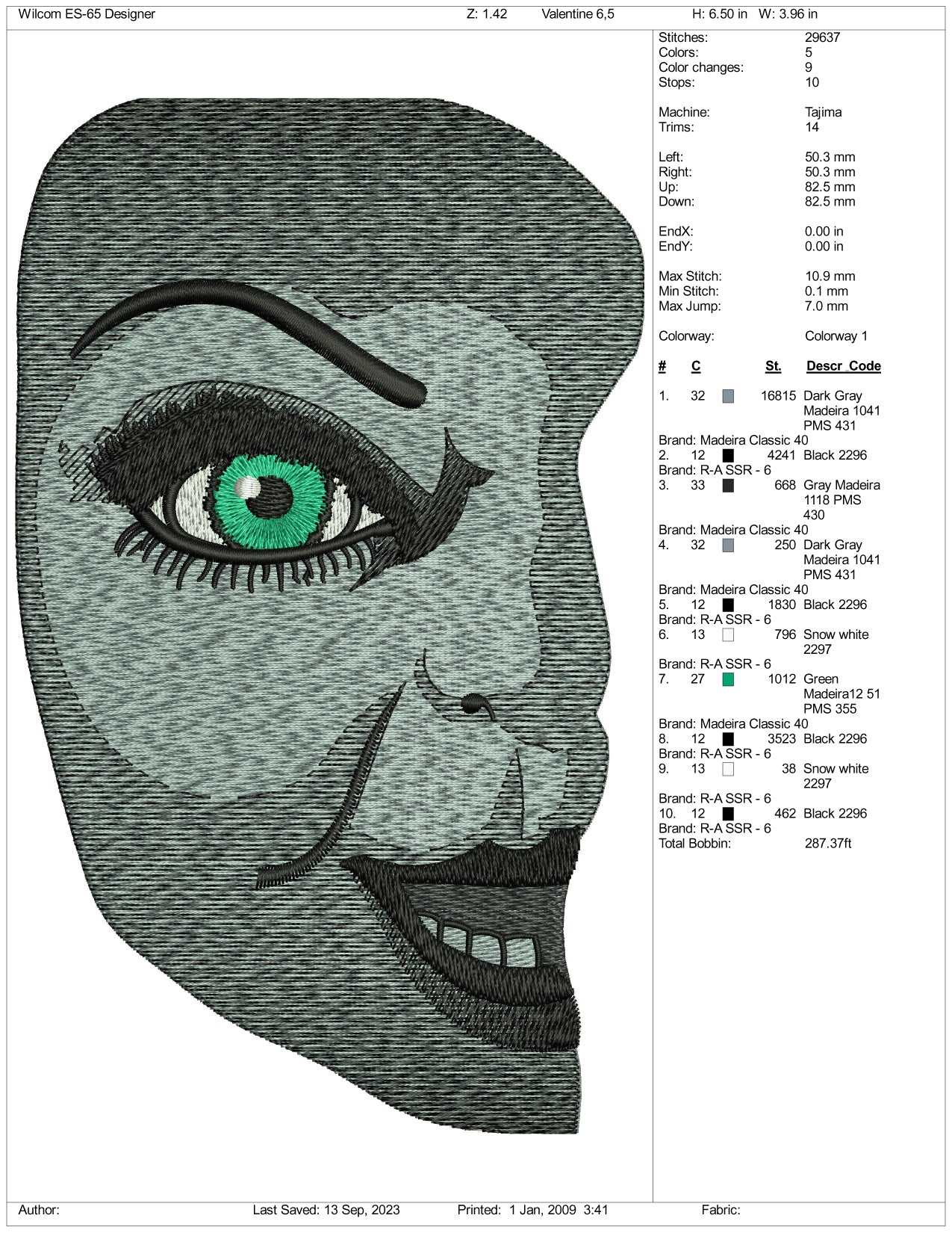 Bride Of Chucky Embroidery Design Files - 3 Size's